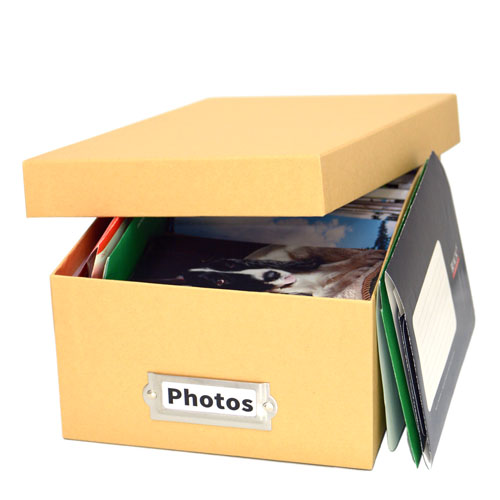 box of photos